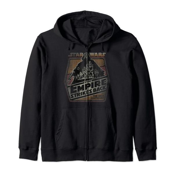 スターウォーズ ダース・ベイダー エピソード5/帝国の逆襲 バッジデザイン ジップパーカー 長袖 ユニセックス