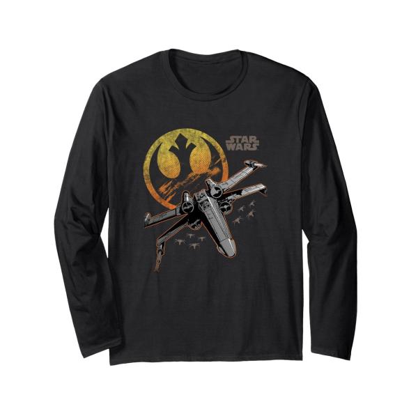 スターウォーズ 反乱同盟軍 Xウイング ヴィンテージ ロゴ ロングTシャツ 長袖 ユニセックス