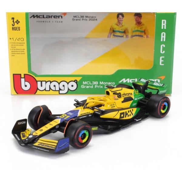 McLAREN F1 MCL38 #81 O.ピアストリ 2024 モナコGP 2位 (セナ 30周年