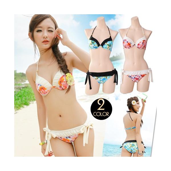【週末限定値下げ】水着♡花柄レース 楽天市場】【楽天 スーパーセール最大 半額 50%OFF 】ビキニ