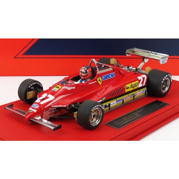 1982 Ferrari F1 126C2 #27 Zolder Quali Villeneuve w/Fig GP-REPLICAS 1/18