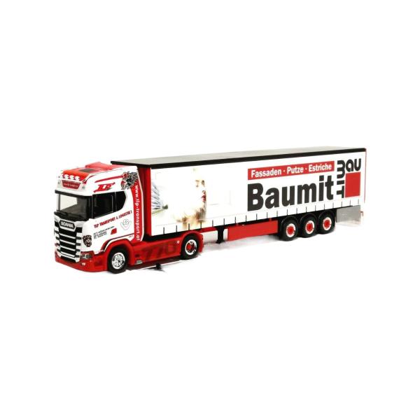 Herpa 1/87 Scania CS20HD カーテン防水シートセミトレーラー 954013