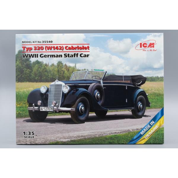 Mercedes-Benz Typ 320 (W142) Cabriolet WWII ドイツ軍将校車 モデル