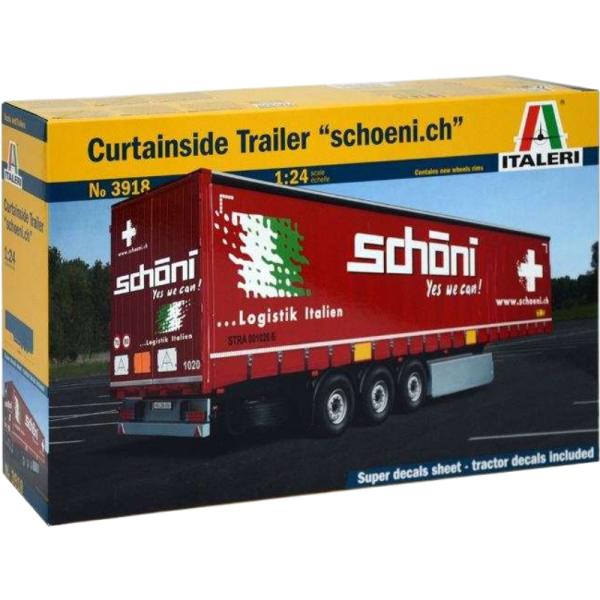 イタレリ 1/24 カーテンサイドトレーラー "schoeni.ch" プラスチックモデルキット IT3918 2zzhgl6 カーテンサイドトレーラー「Schoeni.ch」モデルキット/ ITALERI 1/24