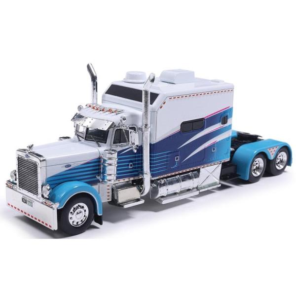 Peterbiltピータービルト 379 Sleeper Cab 2002 Blue and White / IXO 1/64 模型