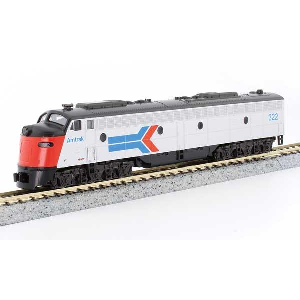 EMD E8A DCC アムトラック #322 フェーズI シルバー/KATO USA Nゲージ