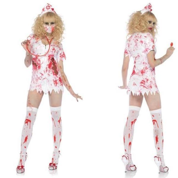 点滴　ホルダー　ナース　ゾンビ　ハロウィン　コスプレ　小物　インスタ映え Qoo10] 海外 コスプレ服 ゾンビナース ゾンビメ