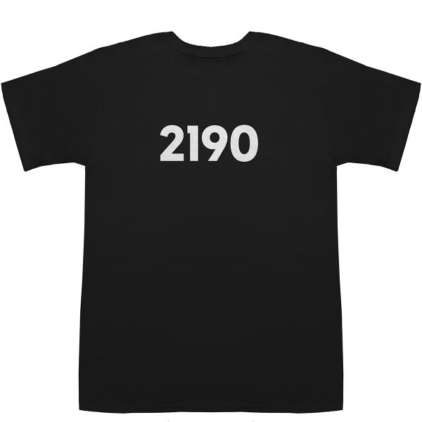 2190 T-shirts【Tシャツ】【ティーシャツ】【数字】【年代】【品番