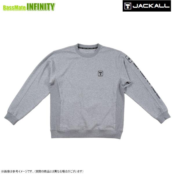 JACKALL クールネックスウェット グレー 新品‼️ JACKALL（ジャッカル） ○ジャッカル クルーネックスウェット SW-A001