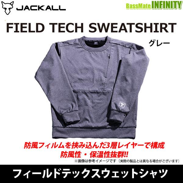 JACKALL フィールドテックスウェットシャツ グレーXL JACKALL（ジャッカル） 【在庫限定40％OFF】ジャッカル フィールド