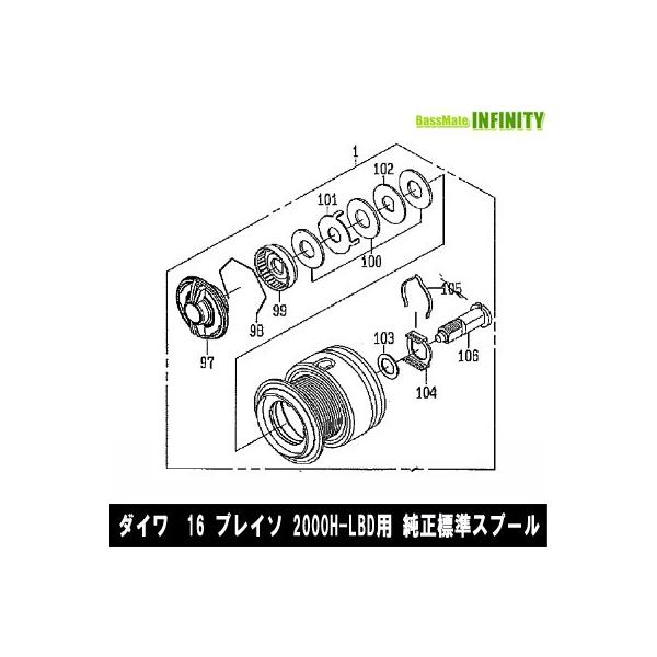 DAIWA（釣り） ○ダイワ 16 プレイソ 2000H-LBD(4960652085731)用 純正