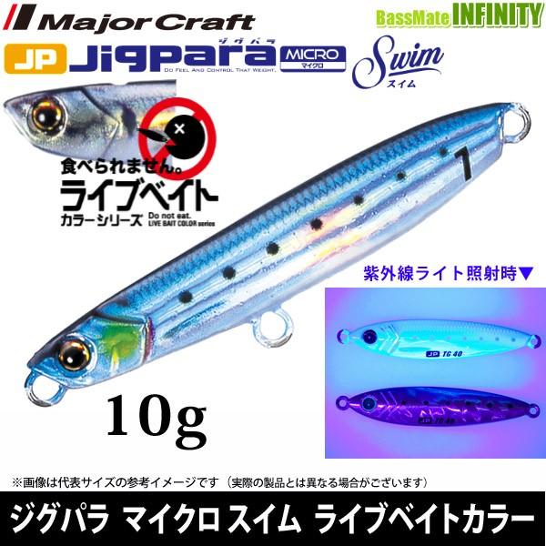 メジャークラフト ジグパラ マイクロ スイム Jpmsw 10g L ライブベイトカラー メール便配送可 まとめ送料割 釣具のバスメイトインフィニティ 通販 Paypayモール