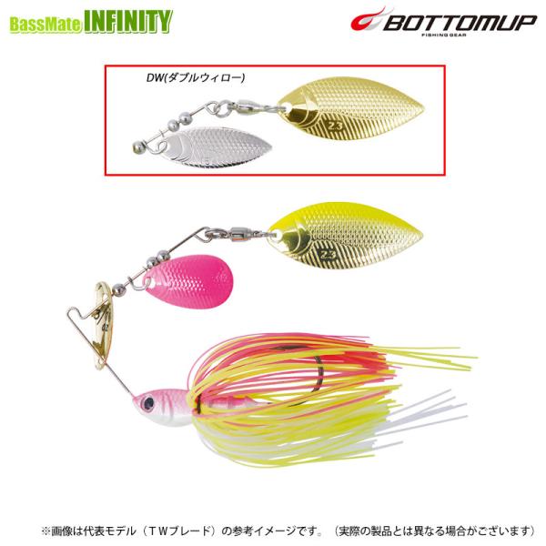 ボトムアップ BOTTOMUP　ベイビーブル BabyBeeble 3/16oz DW(ダブルウィロー) カラーブレード 【メール便配送可】 【まとめ送料割】