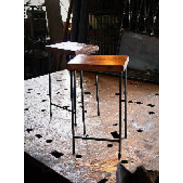 鉄職人の椅子】スツール2台セット【アイアン】高さ 50cm 高さの