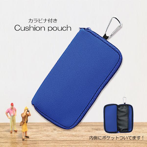 カラビナ付き クッション ポーチ ブルー 1個 トラベル 小物 整理 収納 旅行 スマホ パスポート バッテリー Usbケーブル Acアダプター 充電器 スマートフォン Po Bu 1 ヒカリバッテリーyahoo 店 通販 Yahoo ショッピング
