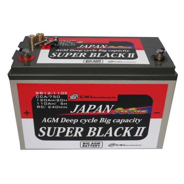 OPTIMAX スーパーブラック SB12-110 II ディープサイクル バッテリー キャンピング フィッシング  :sb12-110:batterys-cafe 通販 