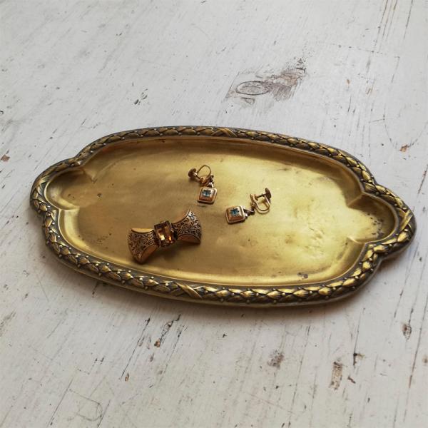 真鍮製 月桂樹のスモールトレイ フランスアンティーク : BAU ANTIQUES