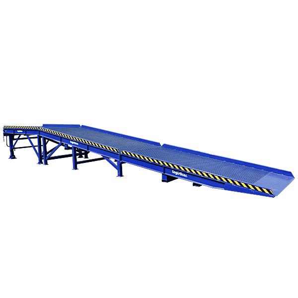 コンテナスロープ 耐荷重約7000kg スチール製 ブルー 幅約2100mm コンテナスロープ 耐荷重約7000kg スチール製 ブルー 幅約2100mm