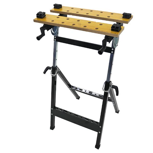 ワークベンチ 高さ調節4段階 天板角度調節6段階 折りたたみ 黒 天板幅約607mm 天板奥行約240 325mm 耐荷重約100kg 木工 万能作業台 ワークテーブル ブラック Workbench Wb06bk Bauhaus 通販 Yahoo ショッピング