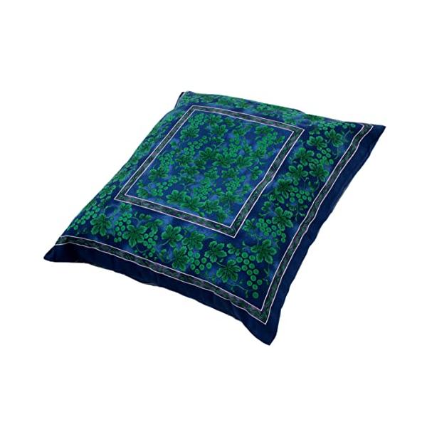 nishikawa 【 西川 】座布団カバー 銘仙判(55X59cm) 洗える 緑彩葡萄