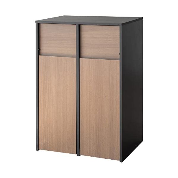 宮武製作所 ダストボックス ヘリオス プッシュ式 キャスター付き 木目