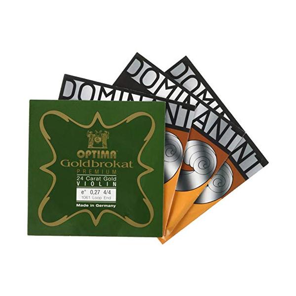 ループエンドシルバー/0.27/ADG24K0.27L・Size:0.27Style:ループエンド・パッケージ個数:1・バイオリン弦の定番ドミナントのA D G線に人気のE線ゴールドブラカットの組み合わせです。・E線:ゴールドブロカット4/...