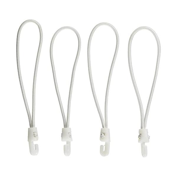 モダンホワイト/180mm/HDN3355・Size:180mmColor:ホワイト・パッケージ個数:1・コード直径：4mm・耐荷重：15kg（一本あたり）・コード材質：天然ゴム/PE（被服部）・フック材質：強化樹脂・色：ホワイト・4本入り