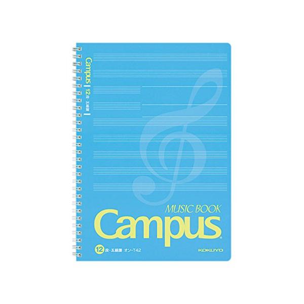 他サイト： コクヨ(KOKUYO) ノート キャンパスノート 音楽帳 ツインリングとじ B5 5線譜 12段 50枚 オン-T42の商品画像