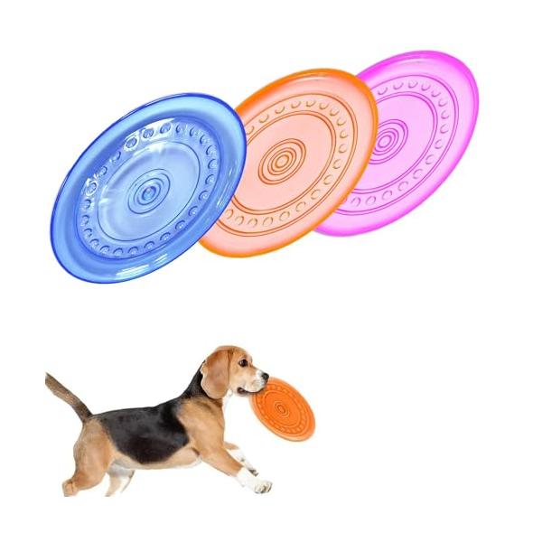 Roczential 3個セット犬 おもちゃ 犬用フリスビー ペット用 Roczential 3個セット犬 おもちゃ 犬用フリスビー ペット用