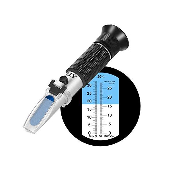 色：糖度・塩分濃度屈折計1. 2 in 1 屈折計 糖度 Brix スケールと塩分濃度スケール。 砂糖と塩分に関連する液体 スープ、醤油、トマトソースなど の測定に使用されます。 また、食品中の砂糖や塩分の濃度を制御するのにも役立ちます。2...