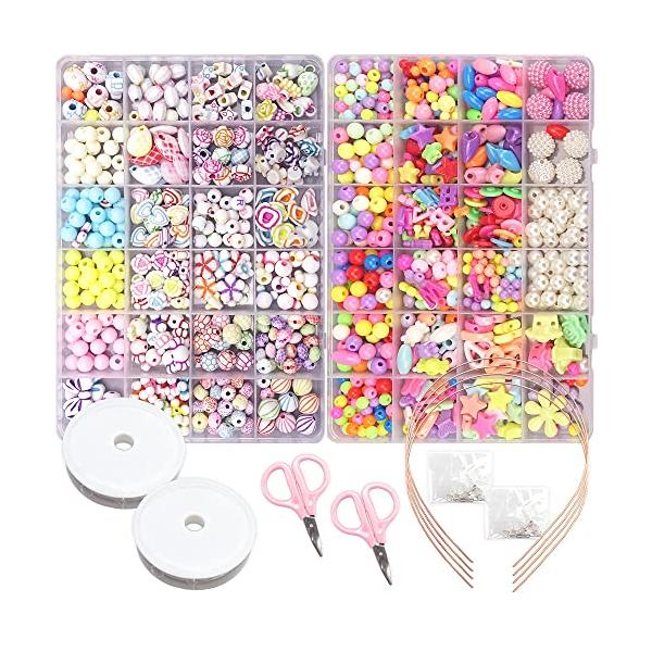 ZAIDEA ビーズ アクセサリー キット 工具セット 女の子 子供 大容量 