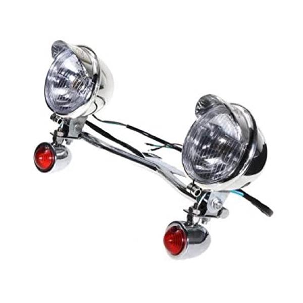 ①汎用　アメリカン　ヘッドライト　ドラッグスター　400　ステー付き Amazon | 【Life Design Johnson.50】汎用 ヘッドライト