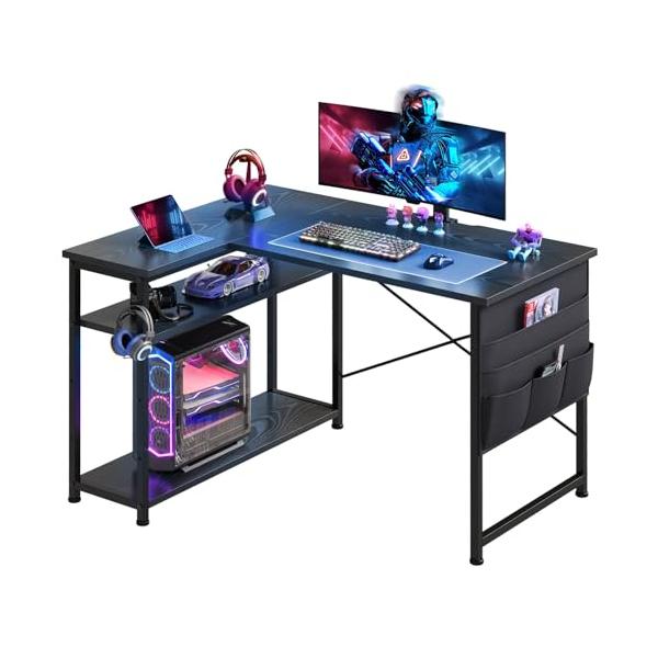Maihail ゲーミングデスク ラック付き パソコンデスク pcデスク 机 Amazon | Maihail ラック付き パソコンデスク pcデスク