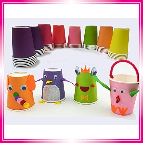 手作り 紙コップ 創造力を高める 工作キット 幼稚園 保育園 カラー紙コップ 8色5 40個 Fmg1709 Bay Center 通販 Yahoo ショッピング