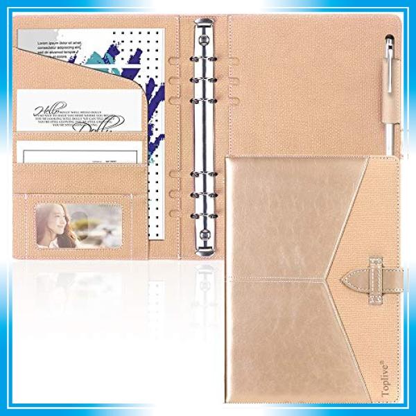 Toplive システム手帳 A5サイズ おしゃれ 6穴 リング バインダーノート リングノート ルーズリーフ式 高級 Puレザ Rvp0062 Bay Center 通販 Yahoo ショッピング
