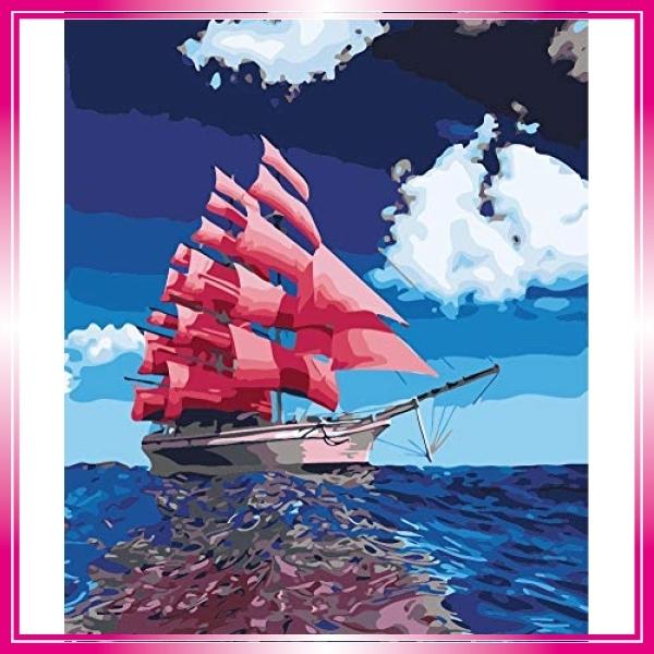 Diy 数字油絵 キャンバスの油絵 大人の子供のためのギフト 数字キットでペイント ホームデコレーション レッ Soz Bay Center 通販 Yahoo ショッピング