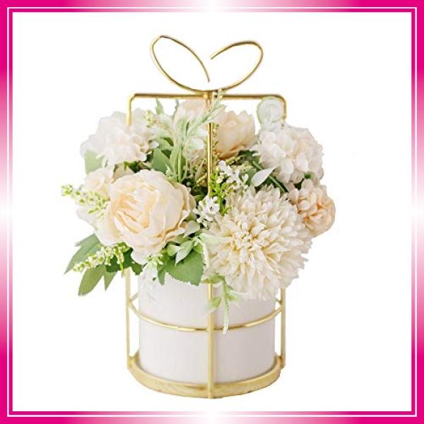 Kirifly 造花 牡丹 シルク アジサイフラワー 花瓶付き フラワー装飾 ウェディング装飾 テーブルセンターピース Wss 61az7le32krs Bay Center 通販 Yahoo ショッピング