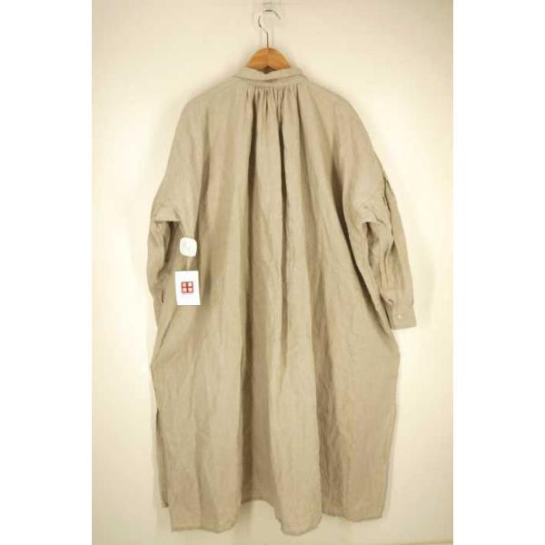 イチアンティークス Ichi Antiquites 上品 シャツワンピース レディース サイズ表記無 フランスリネンアンティークタックワンピース 中古 ブラ