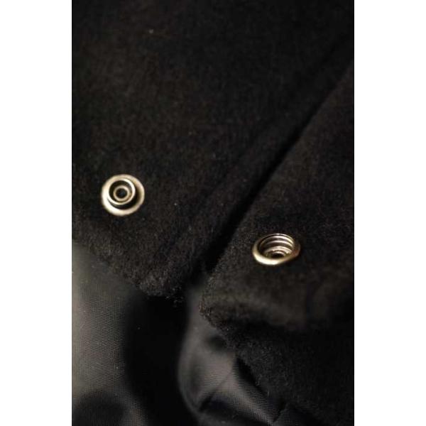 メンズ 在庫一掃売り切りセール コート ノーアイディー ブラック No Id Black 中古 191217 メルトンフーデッドポンチョ ブランド古着バズストア サイズfree