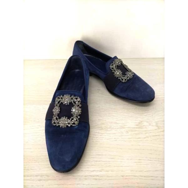 美品✨マノロブラニク カールトン ハンギシ スウェードスリッポン