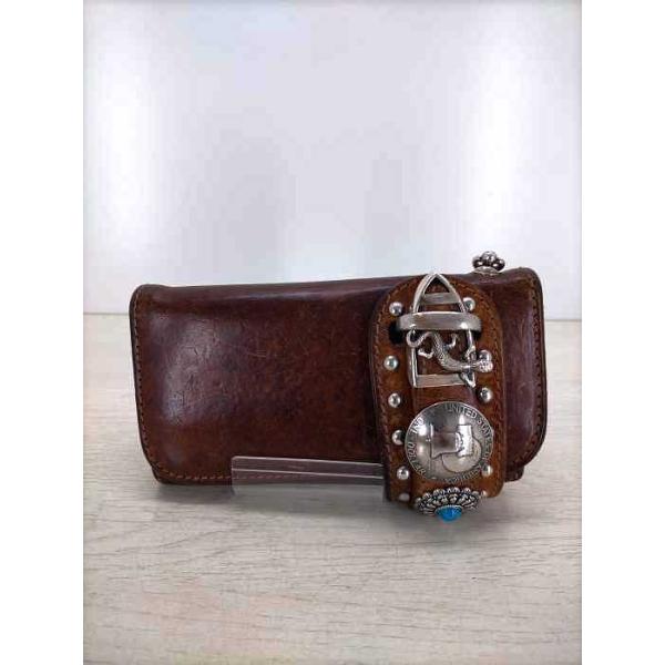 最も優遇 ALUZUNI アルズニ⭐️長財布 レザー コンチョ ブラウン kids