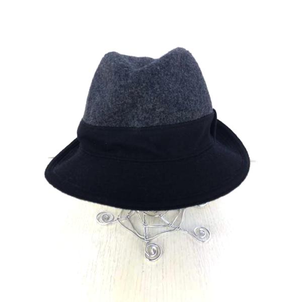 美品 Borsalino 中折れハット 帽子 ウール レッド系@DC69