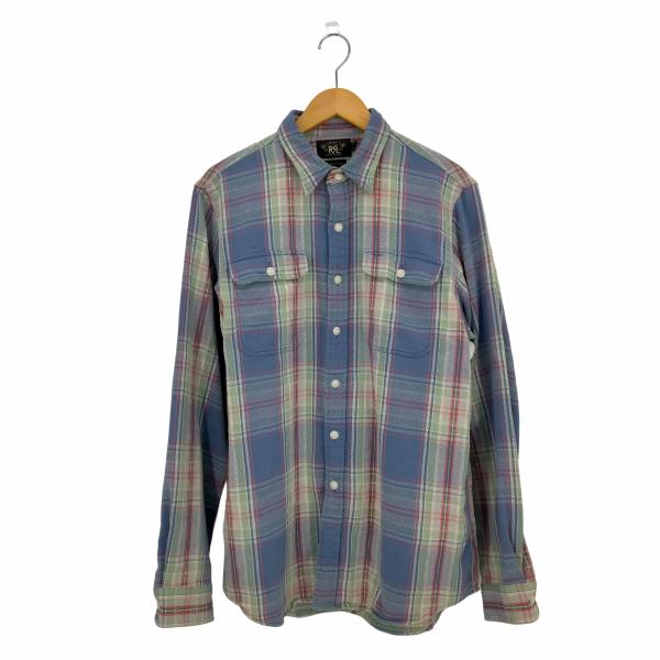 RRL ダブルアールエル ラルフローレン 藍染 開襟シャツ 三つ星 90s