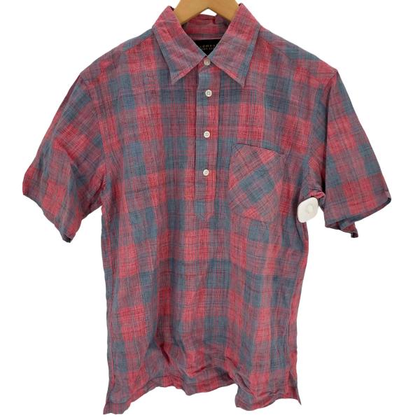 ヴィンテージ★MEN'S BIGI★メンズビギ★半袖シャツ★サイズM オリエンタルジャガードストライプ半袖シャツ fabric made in