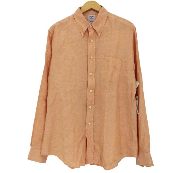 ブルックスブラザーズ　Irish linen 半袖　ブルー　BD シャツ ブルックスブラザーズ Irish linen 半袖 ブルー BD シャツ