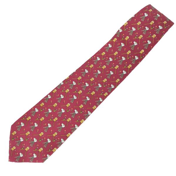 Ferragamo ネクタイ 新品 未使用 アニマル 希少 メンズ 未使用 フェラガモ ネクタイ アニマル ラクダ 猿 ネイビー