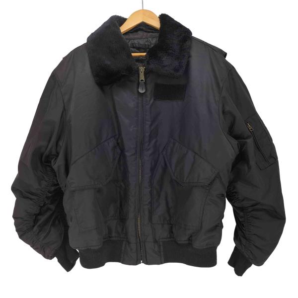 90s CWU-45p フライトジャケット 古着 短丈 ブラック ma-1 L ma1 ma-1 CWU-45Pタイプ フライトジャケット メンズ レディース