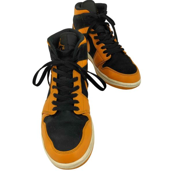 JORDAN BRAND(ジョーダンブランド) AIR JORDAN MID ORANGE/WHITE メンズ JPN：28.5 【中古】【ブランド古着バズストア】 JORDAN BRAND(ジョーダンブランド) Air Jordan 1 Mid Black Orang 中古