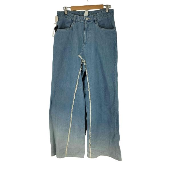 VEIN(ヴェイン) GRADATION JACQUARD DENIM RESIZE WIDE TROUSERS メンズ  3【中古】【ブランド古着バズストア】 bazzstore_1134235324675