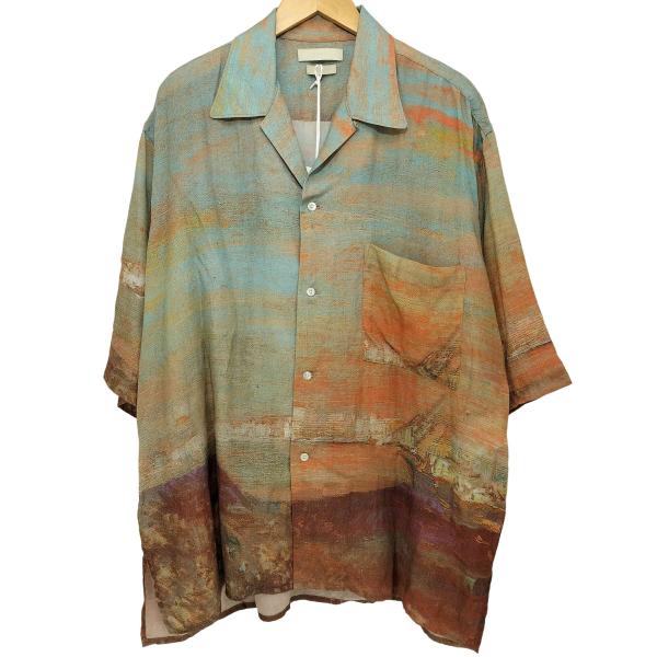 YOKE YOKE(ヨーク) 2024SS LANDSCAPE PRINTED OPEN COLLAR SHIRT 中古  
